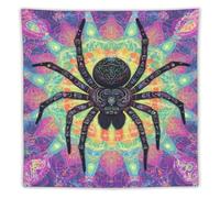 Tarantula Spider Web Funny Vertical Hanging Tapestry Aesthetic Decorative Tapestries Wall Art Decor for Living Room Bedroom