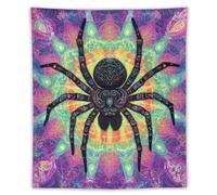 Tarantula Spider Web Funny Vertical Hanging Tapestry Aesthetic Decorative Tapestries Wall Art Decor for Living Room Bedroom