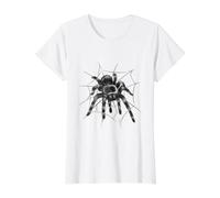 Tarantula Spider Web Spider Net Detailed Value Graphic T-Shirt, Women, White, XS
