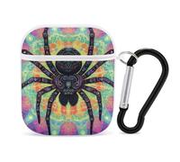Tarantula Spider Web Stylish Printed Bluetooth Headset Protective Cover Compatible with AirPods 1/2 with Buckle