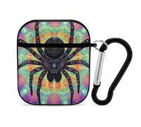 Tarantula Spider Web Stylish Printed Bluetooth Headset Protective Cover Compatible with AirPods 1/2 with Buckle