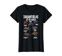 Tarantulas Animals of the World Spider Science Arachnologist Value Graphic T-Shirt, Women, Black, M