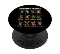 Tarantulas of the World Spider Species Arachnid Lovers PopSockets Adhesive PopGrip