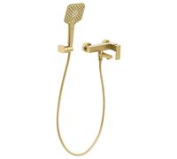 Beliani Wall Mounted Bath Shower Mixer Tap TARAPOTO Gold, Gold