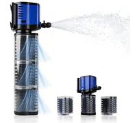 Tararium Internal Aquarium Filter Submersible Pump for 100-300L Tanks & Ponds with 1000L/H Flow and 4-in-1 Wave Maker Oxygen & Dry-Burn Safe - Fresh/Salt Water & Turtles Quiet