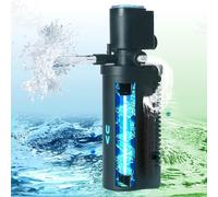 TARARIUM Small Aquarium Filter U-V for 10-45 Gallon Tank, 158GPH Fish Tank Filters for Betta Fish Tank Green Clean Machine, Internal Pump Filter for Turtle Tank Saltwater Freshwater Crystal Clear
