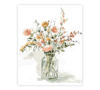 TARATH Painting by Numbers for Adults and Beginner, Paint by Numbers Flower Without Frame, Oil Paintings on Canvas, House Wall Decor 16x20in (40x50cm)