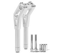 TARAZON 10" / 11" Pullback Handlebar Risers for 1", 1-1/8" & 1-1/4" Handlebars, CNC 6061-T6 Aluminium Riser Clamp Compatible with Harley Dyna Softail Sportster Touring, Club Style
