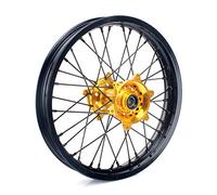 TARAZON 18" MX Rear Complete Wheel Rim Hub Spoke for RMZ250 RMZ 250 2007 2008 2009 2010 2011 2012 2013 2014 2015 2016/ RMZ450 RMZ 450 2005-2016, Black & Gold