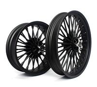 Tarazon Black 21 Inch x 3.5 Inch Front Wheel Rim 36 Spoke Dual Disc + 18 Inch x 5.5 Inch Rear Wheel Rim for Harley Davidson Touring Softail Sportster Dyna Super Glide Street Bob Electra Glide