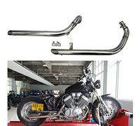 TARAZON Muffler Exhaust System Pipes Silencer for Yamaha Virago XV535 XV400 XV 535 400 1987-2004 88 89 90 91 92 93 94 95 96 97 98 99 00 01 02 03 exhaust pipe