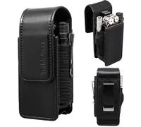 TarbicGear Multitool Holster with Belt Clip for Men, Leather Multitool Sheath for Belt, Pocket Organizer for Work, Fits for Leatherman, SOG, Gerber Tools, Black