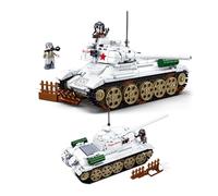 Tarcury T-34 Medium Tank Building Toy - Engaging World War 2 Army Toys with 518 PCS and 2 Toy Soldiers - Perfect for Kids Aged 8+