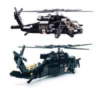 Tarcury UH-60 Black Hawk Military Utility Helicopter Building Toy - Army Set with 692 PCS and 4 Toy Soldiers