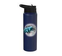 Tardigrade in Space | Funny Water Bear Moon Stainless Steel Insulated Water Bottle