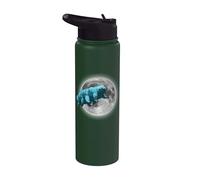 Tardigrade in Space | Funny Water Bear Moon Stainless Steel Insulated Water Bottle