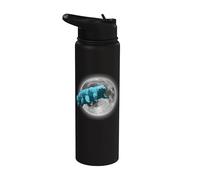 Tardigrade in Space | Funny Water Bear Moon Stainless Steel Insulated Water Bottle