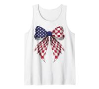 Tardigrade Water Bear Microbiology 4th of July American Flag Tank Top