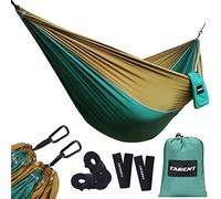 Tarent Outdoor Hammock Ultralight with Rope Covers, 300 kg Load Capacity Hammock (270 x 140 cm), Breathable, Quick-Drying Nylon Parachute, Hammocks, Camping Accessories