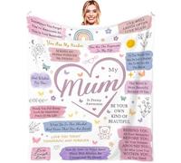 Taretco Blanket Gifts for Mum - Birthday Gifts to My Mum from Daughter or Son Fluffy Flannel Throw Blanket, Best Presents for Mom on Christmas/Graduation/Valentine's Day 50"X60"