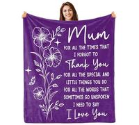 Taretco Blanket Gifts for Mum for Mum from Daughter Son - Birthday Presents Blanket for Mother Mums Mom Mummy 60" x 50", pruple
