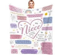 Taretco Blanket Gifts for Niece - Birthday Gifts to Niece Fluffy Flannel Throw Blanket on Christmas/Graduation/Valentine's Day 50"X60"