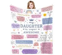 Taretco Gifts for Daughter from Mum and Dad, Birthday Gifts to My Daughter Fluffy Flannel Throw Blanket, Best Presents for Dear Daughters on Christmas/Graduation/Valentine's Day 50"X60"