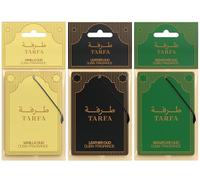 TARFA Luxury Car Air Freshener 3 Pack - Vanilla, Leather & Signature Oud | Dubai Formulated Oil-Based Carded Fresheners | Strong Long-Lasting Car Scent | UK Manufactured