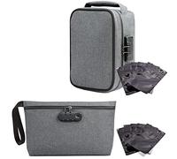 TARFEPA Large Waterproof Storage Boxs with Combination Lock,Portable Storage Case,Ziplock Bags Organizer Odorless Stash Box for Home and Travel Great Gifts for Women/Men