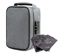 TARFEPA Large Waterproof Travel Bag Box with Combination Lock, Lunch Bag Box, Portable Travel Storage Case, Medicine Lock Container, Includes 5 Resealable Ziplock Bags Accessories