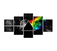 Targawerelax Canvas Prints For Walls 5 Piece Wall Art Canvas Painting The Dark Side Of The Moon Poster Nordic Decoration For Home Living Room Modular Picture 200x100cm