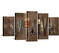 Targawerelax Canvas Prints Vintage Barber Shop Tools Wall Pictures Canvas Art Hair Salon Wall Decor Artwork Posters Room Poster Print Home Decor 50x25cm