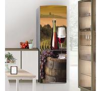 Targawerelax Fridge wraps kitchen fridge stickers cover full doors, fridge sticker full covering door fridge covers skins wall stickers for kitchen decal, Winery red wine grape farm