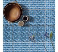 Targawerelax Mosaic Tile Stickers for Kitchen, Stick On Tiles for Bathroom Wall Self Adhesive Waterproof Vinyl Peel and Stick Wall Tiles Covers, Kitchen Splashbacks for Walls, 3D Blue Swimming Pool