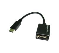 TARGET HDHDPORT-VGACAB Converter Adapter, DisplayPort 1.2 (M) to VGA (F), 0.15m Cabled Adapter, Black, 2048x1152 Max Resolution Support, Supports up 1080p at 50/60hz