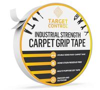 Target Control 50ft Double Sided Carpet Tape Heavy Duty - Extra Strong Rug Tape for Wood Floors, Laminate & Vinyl Flooring - Non Slip Gripper Tape