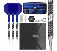 TARGET Darts 975 Ultra Marine 01 26G 97.5% Tungsten Swiss Point Steel Tip Darts Set with K-Flex
