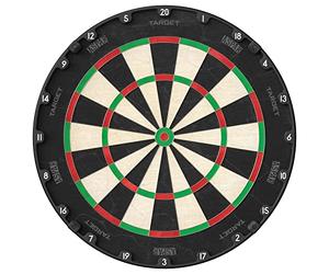 Target Darts Aspar Dart Board | Steel Tip Dartboard with Self Recovering Sisal Bristles & Rotational Score Ring | Thin Wire Regulation Competition Size Dart Board Set | Professional Darts Accessories