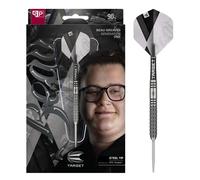 Target Darts Beau Greaves Steel Tip Dart Set, 23G | 90% Tungsten Darts, Pro Grip Dart Shafts & Pro UItra No.2 Flights, Swiss Points Silver & SP Tool Included | Player Edition Professional Dart Set