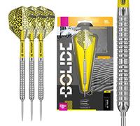 TARGET Darts Bolide 90% Tungsten Swiss Point Steel Tip Darts Set of 3, Barrel 04, 21 Grams | Featuring Pro Grip Dart Stems, Number 6 Dart Flights, Swiss Points | Professional Darts