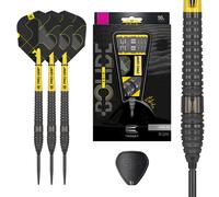 Target Darts Bolide Void 90% Tungsten Dart Set, Steel Tip Swiss Point Darts | Barrel 03, 26G | Professional Darts Sets, Black Darts, Swiss Point Tool Included