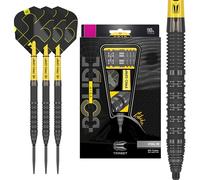 Target Darts Bolide Void 90% Tungsten Dart Set, Steel Tip Swiss Point Darts | Barrel 01, 24G | Professional Darts Sets, Black Darts, Swiss Point Tool Included