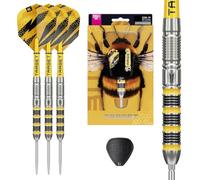 Target Darts BUZZ Steel Tip 90% Tungsten Swiss Points Professional Dart Set | Swiss Points, Pro Ultra No.6 Flights, Pro Grip TAG Shafts, SP Tool Included, Black & Yellow Darts Set 22G/23G/24G/25G/26G/28G