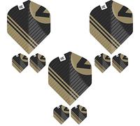 Target Darts Chicane Pro Ultra Darts Flights Set, Size No.2, Black - 9 x 100 Micron Dart Flights Compatible with All Dart Stems - Professional Darts Accessories UK