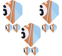 TARGET Darts Chicane Pro Ultra Darts Flights Set, Size No.2, Orange - 9 x 100 Micron Dart Flights Compatible with All Dart Stems - Professional Darts Accessories UK
