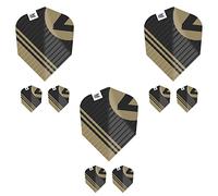 TARGET Darts Chicane Pro Ultra Darts Flights Set, Size Ten-X, Black - 9 x 100 Micron Dart Flights Compatible with All Dart Stems - Professional Darts Accessories UK