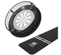 Target Darts Corona Lighting System, Pro Tour Black Surround and Champion Dart Mat - Dart Light, Surround and Oche Mat Bundle