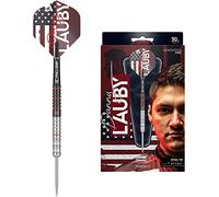 Target Darts Danny Lauby Gen 1 90% Tungsten Steel Tip Darts Set, Silver, Black and Red, 22G