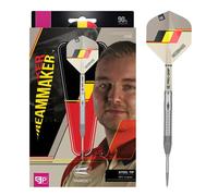 Target Darts Unisex Dimitri Van Den Bergh Dream Maker G1 90% Tungsten Swiss Point Tip Set Steel Darts, Sand, Black, Yellow and Red, 25G UK