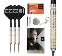 Target Darts Dimitri Van den Bergh Steel Tip 95K Dart Set, 22G/23G/24G | 95% Tungsten Darts, K-Flex No.2 Flights & Shafts, Swiss DX Points Black & SP Tool Included | Player Edition Professional Dart